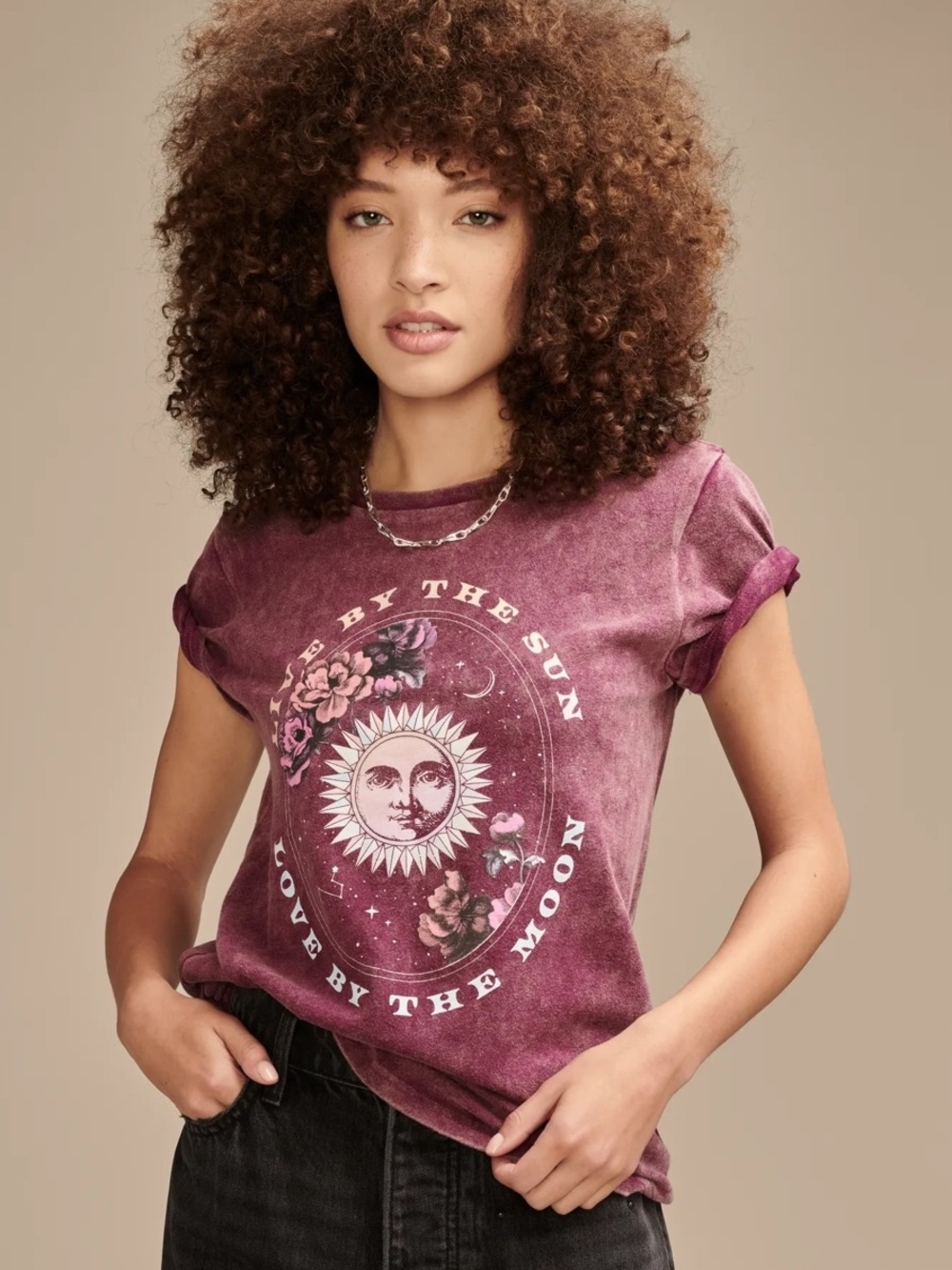 Lucky Brand Vintage Inspired Sun & Moon Graphic Tee